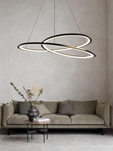 Modern Minimalist Geometric Line Designer Chandelier