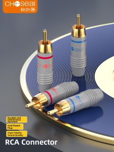 Choseal | Red & White RCA Connector for AV Video & Audio DIY Speaker & Amplifier Accessories