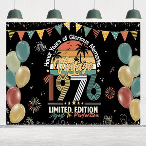 Vintage 1986 Happy 40th Birthday Backdrop Back to 1986 Background Banner Photography Booth Props for Birthday Party Decoration
