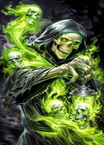 Bandai | Oil Painting Gothic Skeleton Skull By Numbers Halloween Modern Wall Decor for Living Room Bedroom Home Decor Gift No Frame