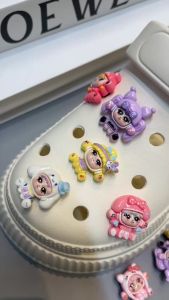 Bộ 12 Sticker Charm 3D chủ đề Cosplay Popmart  DIY Mayto gắn Dép Cross Dép Sục Cá Sấu JB-294