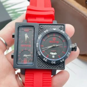 นาฬิกาข้อมือผู้ชาย SKONE แบนด์แท้ ระบบควอตช์ สไตล์นักธุรกิจ สายยาง แถมกล่องตามภาพ พร้อมส่งในไทย