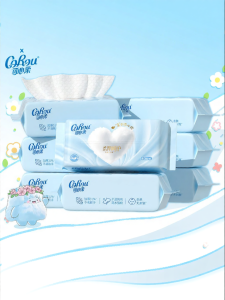 COROU | Padded Baby Face Towel 60 Sheets 8 Packs