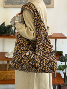 Autumn Winter Casual Large Capacity Canvas Tote Bag Double Sided Back Womens Unique Design Sensation Single Shoulder Bag