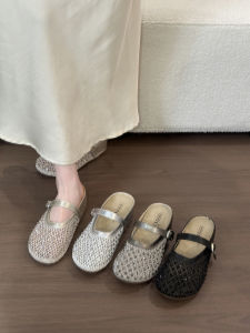 SENYUMI | Breathable Mule Sandals With Buckle and Hollow Braiding