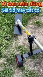 🌿 Bộ giá đỡ máy cắt cỏ làm vườn kèm bánh xe phụ – GIẢI PHÁP GIÚP CẮT CỎ DỄ DÀNG NHẸ NHÀNG HƠN!