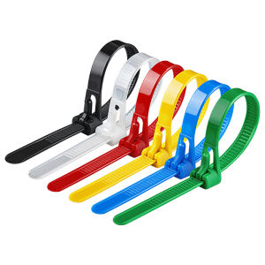 100 Cái Dây Buộc Cáp Nylon Chắc Chắn Tái Sử Dụng Được Có Mã Màu Khóa An Toàn Dùng Cho Trong Nhà Ngoài Trời Vườn Xưởng Quản Lý Dây Điện
