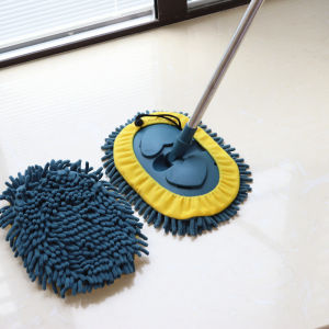 Kitchen Absorbent Mop For Home Dust Mop Kids Mop Bathroom Wipe the Tiles Dust Removal Retractable Chenille Small Mop