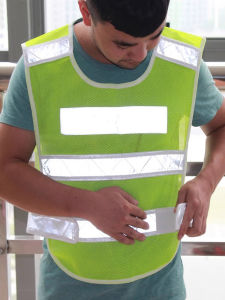 MNSD Reflective Vest Fluorescent Yellow Night Construction Worker Car Protective Clothing Cycling Vest Printable