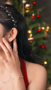 DAVINA Ladies Seila Earrings Sterling Silver 925 - Anting Wanita Perak S925 Tusuk Bintang