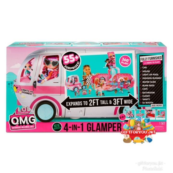 LOL Surprise OMG 4-in-1 Glamper Fashion Camper Silver Boneka Doll