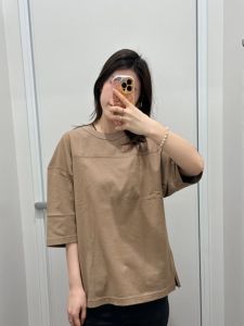 Good Quality Summer New Arrival Mens and Womens Cotton round Neck T-shirt 5-Point Sleeve Loose Short Sleeve T-shirt 467137