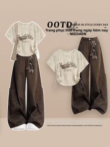 NEEDARNA | Attractive Korean Style Short Sleeve T-shirt Set
