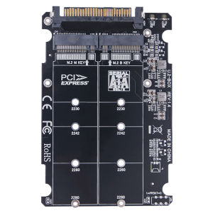New M.2 SSD to U.2 Adapter Card M.2 NVMe SATA-Bus NGFF SSD To PCI-e U.2 / To U.2 SFF-8639 Converter for 2230/2242/2260/2280 SSD