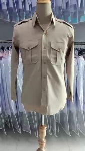 เสื้อข้าราชการสีกากี แขนยาว ชาย (เสื้อ 1 ตัว)