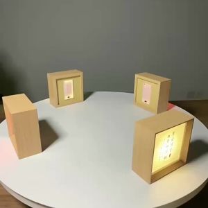 Illuminated Photo Frame LED Night Light Wooden