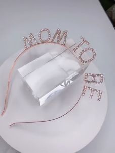 Flor de amor Mom to Be Mummy to Be Headband Hair Loop Baby Shower Party Decoration Gender Reveal Its a Boy Its a Girl