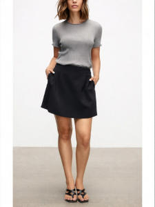 Slim Waist Commuter A-line Short Dress