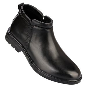 Fashionable Thick Bottom Anti-Slip Martin Boots Mens First Layer Cowhide Comfortable Casual Shoes British Style Short Tube