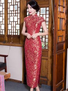 Long Cheongsam Wedding Dress Large Size Mother Of The Bride Autumn Spring