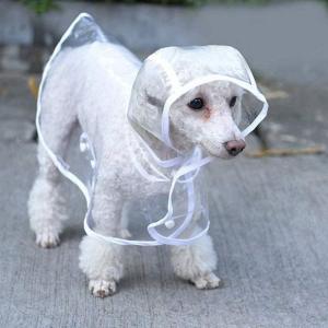 Dog Raincoat Transparent Dog Raincoat Spring and Summer Teddy Small Dog Pet Poodle Puppy Raincoat Transparent Raincoat Pet Clothes Waterproof New Soft Material Multiple Models