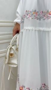 Gamis Ceruty Model Rempel Dua Tingkat Terbaru