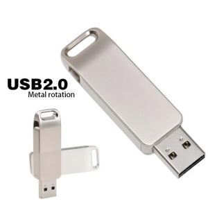 jaster | JASTER Rotatable USB Flash Drive 128GB Metal USB Stick 64GB Business Gift Memory Stick 32GB Real Capacity Pen Drive 16GB 8GB 4GB