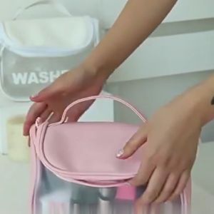 LD-T52 Tas Kosmetik Washbag Transparan Portable Multifungsi / Tas Make Up Transparan Waterproof