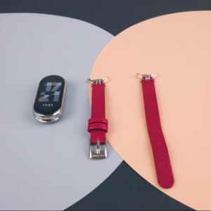 mijobs | Dây Đeo Tay Bằng Da Cho Xiaomi Mi Band 10/9/8/7/6/5 Tương Thích Với NFC Phiên Bản Toàn Cầu Dây Đeo Hợp Kim Kẽm Với Da Thật