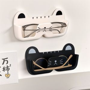 No-Drill Wall-Mounted Glasses Storage Box Anti-Pressure Display Frame for Reading Glasses Sunglasses Night Vision Goggles