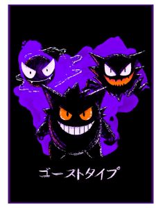 Pokemon Card Holder Gengar Ptcg Card Sleeve Flash Card Protective Cover Board Game DIY Official Cover 66x91 100 Pieces