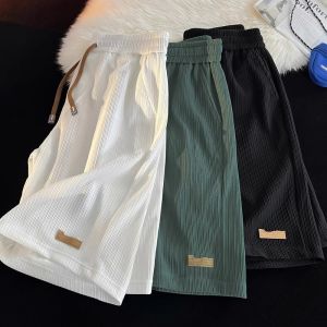 Leftover Stock Clearance Leak-Picking Ice Silk Leisure Shorts Womens Summer Thin Sports Loose Plus Size Beach Quick-Drying Knee Length Pants