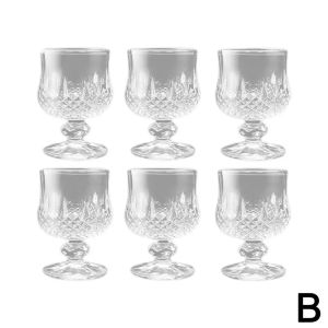 High Foot Cup Drink Cups Wineglasses Goblet Transparent Glass for Home Restaurant Bar Juice Mugs Diamond Drinkware Water Cup