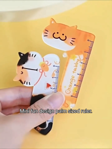 Creative Cat Palm-Sized Plastic 5cm High Quality Student Stationery Mini Childrens Multifunctional Ruler Stationery Set