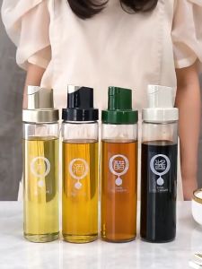 Bình đựng dầu ăn thủy tinh thông minh nắp tự đóng mở