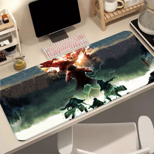 Bandai | Anime Mousepad A-Attack on T-Titan Levi Ackerman Mikasa Large Gaming Desk Mat Anti-slip Stitched Edge Computer Gamer Accessory