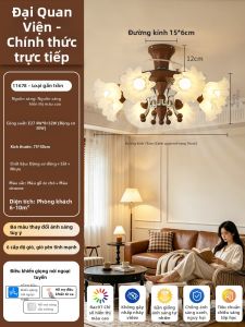 DGY | Đèn Quạt Phong Cách Cổ Điển Pháp Không Nhìn Thấy Được