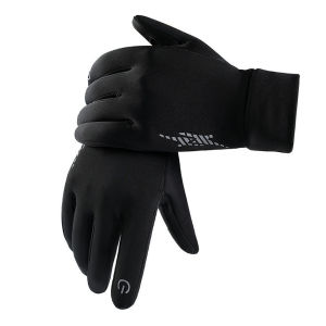 GTUBIKE Winter Thermal Waterproof Cycling Gloves Full Finger Men Women Ski Snow Gloves Thin Touch Screen Gloves for Running