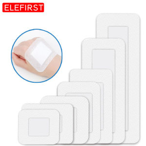 10pcs Adhesive Gauze Island Dressing Adhesive Plaster Absorbent Dressing Pads Wound Hemostasis Sticker First Aid Emergency Kit