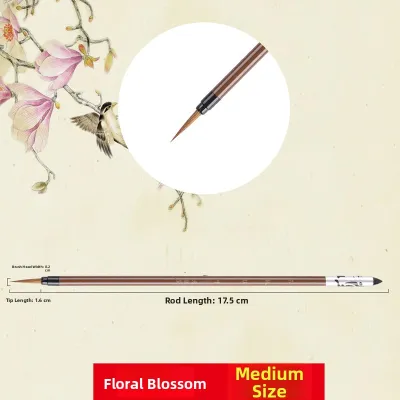 Guanzhu Wolf Hair Fine Line Pen for Traditional Chinese Painting Birds And Flowers Calligraphy Brush Set White Outline Watercolor Pen
