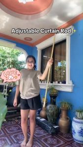 Gold/Silver Curtain Rod Netendable & Adjustable Curtain Rod Thick Set with Screw & Bracket