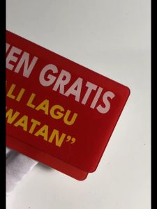 Sign Akrilik Ngamen Gratis Kecuali Sholawatan | siyap Tempel Waterproof