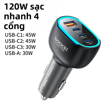 Toocki | Đầu Sạc Xe Hơi Siêu Nhanh 105W