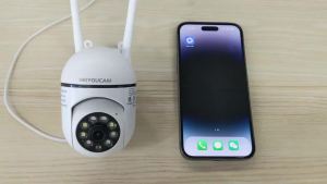 Home/Outdoor Surveillance Cam Two Way Audio Wireless SecurityPTZ Rotation Multi-mode Night Vision 24/7 Continuous Recording