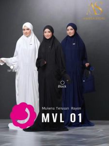 MUKENA RAYON TERUSAN POLOS RAUNAPRIDE MVL 01 / MUKENA TERUSAN RAYOON PREMIUM POLOS