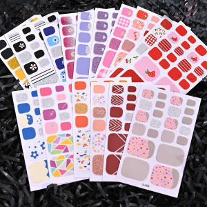 5/10 Miếng Dán Móng Chân Thiết Kế Dopamine Phối Màu Dán Đầy Đủ Tự Dính Giấy Dán Trang Trí Nail Art