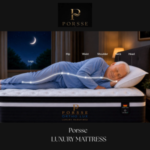 Ortho Lux Mattress 10-Inch bed — orthopaedic support refined by porsse mattress
