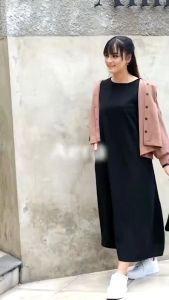 Manset Gamis Jersey Polos Kutung/Lekbong/Inner/Tanpa lengan Busui Long 140cm