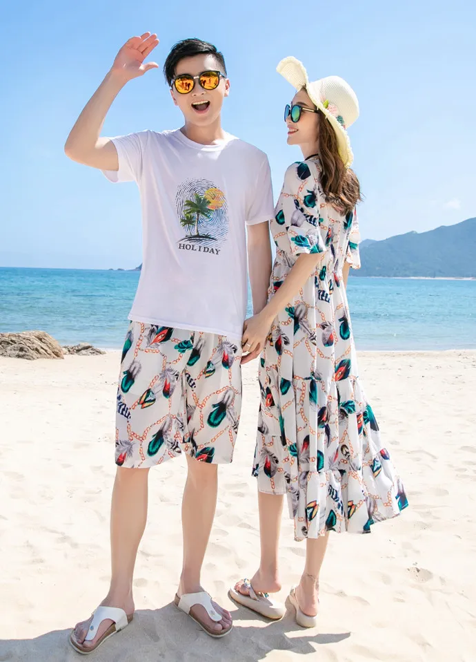 Beach Couple s Outfit Summer Wear 2024 New Arrival Yunnan Sanya Travel Wear Dress Clothes Men Beach Vacation Suit Lazada