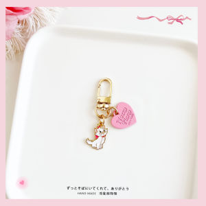 Cute Cartoon Pink Bowtie Mary Cat Heart Keychain USB Flash Drive Anti-Lost Bag Pendant Womens Style Creative Gift